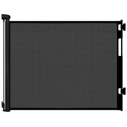 Retractable Baby Gates for Doorways, Mesh Dog Gate for Stairs, Pet Gate Indoor, Extends to 55" Wide 33" Tall, Safety Toddlers Gates for Hallways, Indoor & Outdoor Use, Black