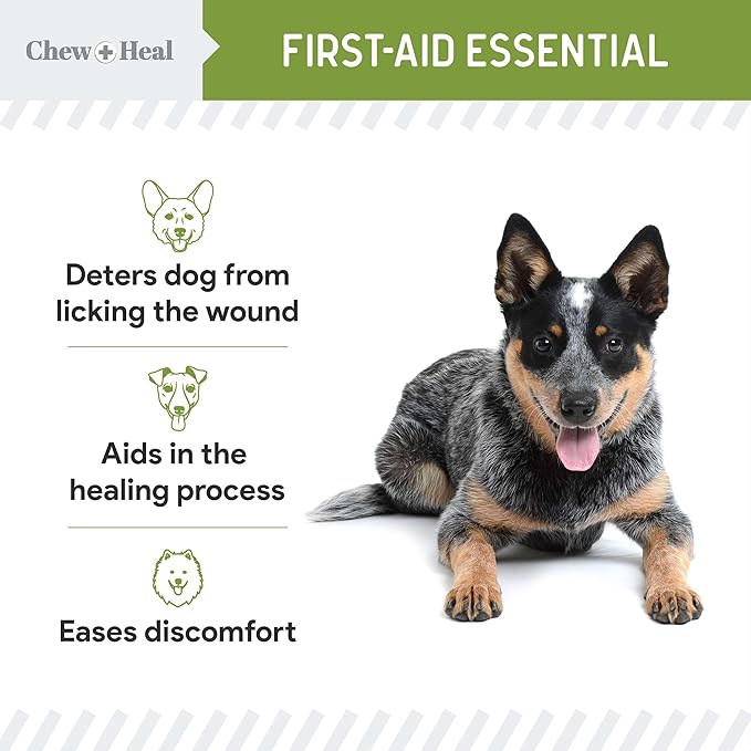 Chew + Heal Labs Pet Liquid Bandage for Dogs - 8 oz Spray with Aloe - Wound Care for Dogs Including Cuts, Scrapes, and Stitches - Breathable and Waterproof