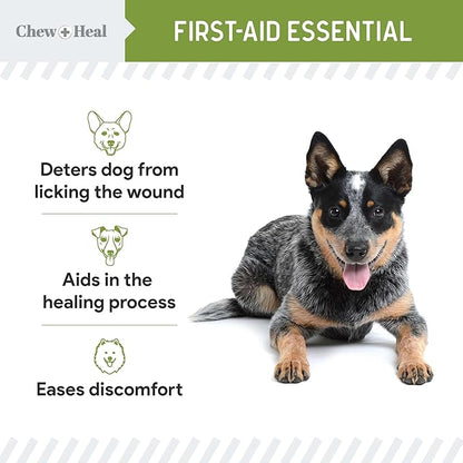 Chew + Heal Labs Pet Liquid Bandage for Dogs - 8 oz Spray with Aloe - Wound Care for Dogs Including Cuts, Scrapes, and Stitches - Breathable and Waterproof