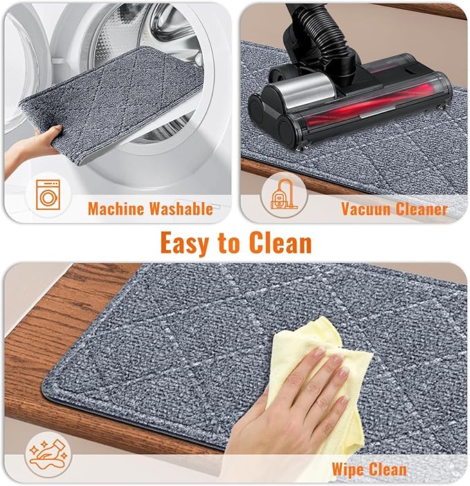 Stair Treads Non-Slip for Wooden Steps, 7Pack - 8" x 30" Edging Stair Runner Indoor for Kids Elders & Pets, Washable Carpet Stair Treads with Peel & Stick Reusable TPE Backing, Grey