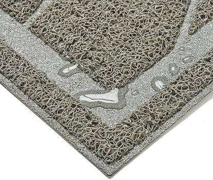 WePet Cat Litter Box Mat, Kitty Premium PVC Pad, Durable Trapping Rug, Phthalate Free, Urine-Resistant, Scatter Control, Mosaic, M 23 x 16 Inch, Cadet Grey