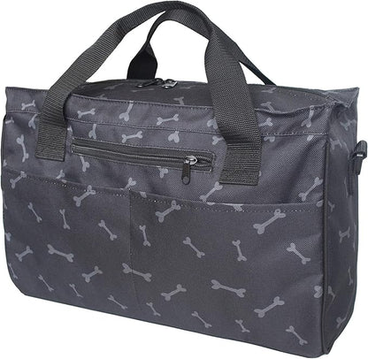 MYDAYS Dog Travel Bag, Pet Luggage Suitcase Weekend Tote Carrier with Collapsible Bowl, Pet Luggage Suitcase Weekend Tote Carrier with Collapsible Bowl (Black)