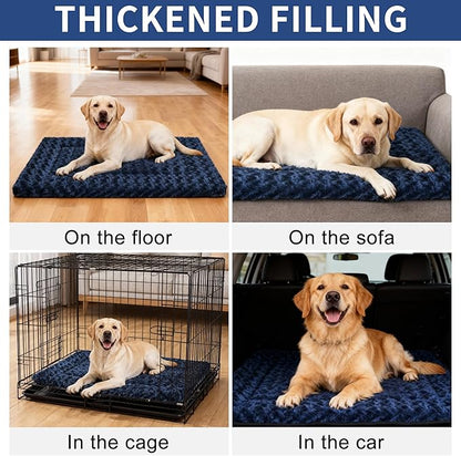 Dog Bed Mat - Comfortable Kennel Pad, Multi-Purpose Crate Bed for Dogs & Cats, Soft Support