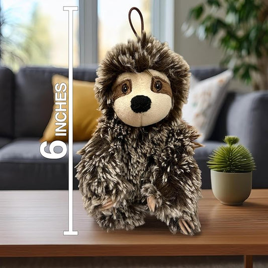 Sloth Dog Toy with Squeaker | Medium Toy Small Dogs | Plush Dog Toy | Multicolor | 6" | Officially Licensed