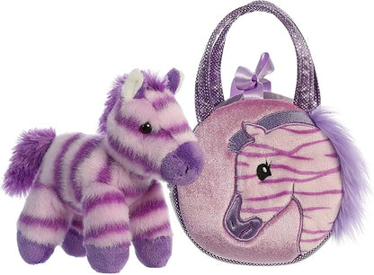 Aurora® Fashionable Fancy Pals™ Jungle Bundles Zebra Stuffed Animal - Plush with Stylish Purse for Dress Up Fun - Perfect for Kids 3+ Years, Costumes, and Birthdays - Multicolor 5 Inches