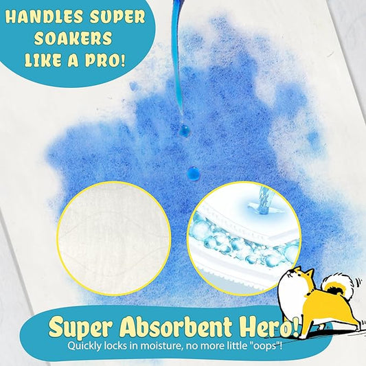 LeapSheep Dog Diaper Liners Pee Pads for Male and Female Dogs, Dog Period Pads, Super Soft Absorbtion Dog Booster Pads Fits Belly Bands, Wraps and Washable Doggy Diapers Female (M, 50)