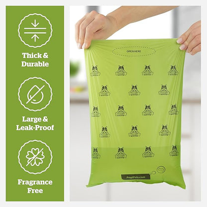 Pogi’s Dog Poop Bags – Leak-Proof & Extra Thick Pet Waste Bags (Unscented, 60 Rolls, 900-Count)