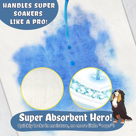 LeapSheep Dog Diaper Liners Pee Pads for Male and Female Dogs, Dog Period Pads, Super Soft Absorbtion Dog Booster Pads Fits Belly Bands, Wraps and Washable Doggy Diapers Female (L, 20)