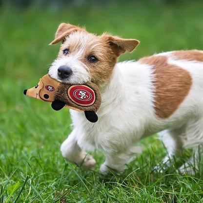 NFL SAN Francisco 49ERS Plush Hedgehog Toy for Dogs & Cats, Cool Soft Pet Toy for Fun and Interactive Play, Dog Chew Toy with Squeaker, Licensed Hot Pet Toy
