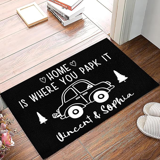 Custom Doormat with Family Name - Personalized Entryway Door Mat Front Door Mat for Outdoor Decor Entrance Mat Housewarming Gift with Anti-Slip Backing Design12
