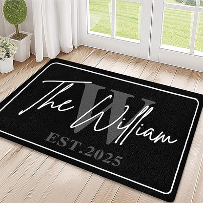 Custom Doormat with Family Name - Personalized Entryway Door Mat Front Door Mat for Outdoor Decor Entrance Mat Housewarming Gift with Anti-Slip Backing Design11