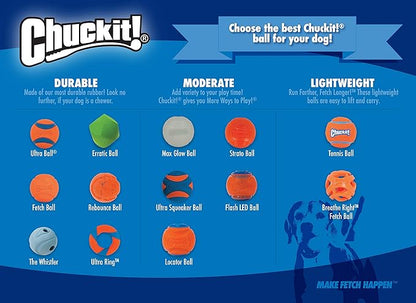 Chuckit! Ultra Squeaker Ball Dog Toy, Small (2 Inch) 2 Pack for Small Breeds