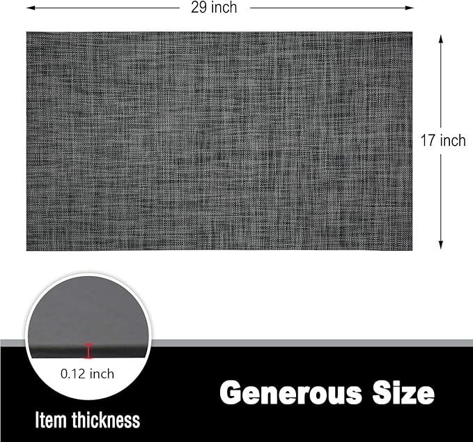 Kitchen Rugs Home Doormats 17X29X0.12 Inch Pet Mats Non Slip Waterproof Easy Cleaning Stain Resistant Rolled Packed