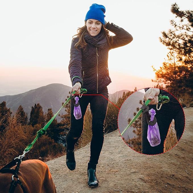 Boao 4 Pieces Pet Poop Bag Holder for Leash Dog Waste Bag Carrier Handy and Easy Use Dispenser Accessories