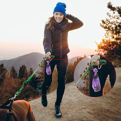 Boao 4 Pieces Pet Poop Bag Holder for Leash Dog Waste Bag Carrier Handy and Easy Use Dispenser Accessories