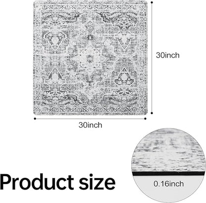 OJIA Stair Treads Non-Slip Landing Rug 31"x31" Matching Mat for Wooden Steps, Square Capet Stair Treads Rubber Backing Stair Runner Anti-Slip Stair Landing Mat