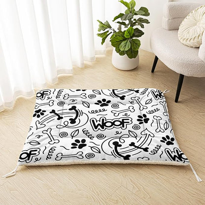 Dog Cat Bed Mat Ultra Soft Fluffy Pet Bed Washable Fashion Dog Crate Beds Comfy Comfy Pet Sleeping Pad Suitable for Pet Raised Bed(30"x26",Cut Woof)