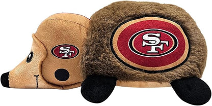NFL SAN Francisco 49ERS Plush Hedgehog Toy for Dogs & Cats, Cool Soft Pet Toy for Fun and Interactive Play, Dog Chew Toy with Squeaker, Licensed Hot Pet Toy
