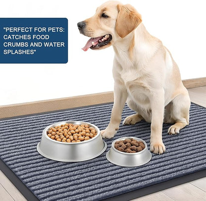 OLANLY Front Door Mat Indoor Outdoor Entrance, Waterproof Heavy Duty Doormat, Fade Resistant, Low Profile, Easy Clean Patio Porch Welcome Floor Mats for Entry, 71x30, Ash Grey