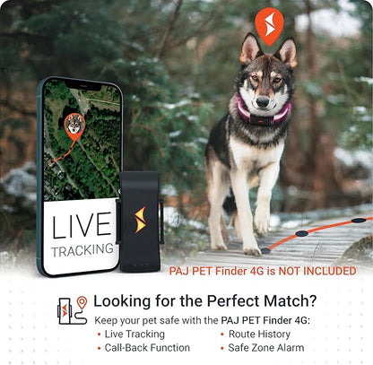 PAJ GPS – PAJ Light – Glowing LED Collar for Dogs – Cut-to-Fit (20–70 cm) – 100% Waterproof – 7 Color Modes – Night Safety & Visibility