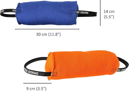 Dingo Gear Dog Tug Toy for Strong Dog, Bite Training, IGP, Fun, French Linen Candy, 12x5,5" Blue Berta S00097