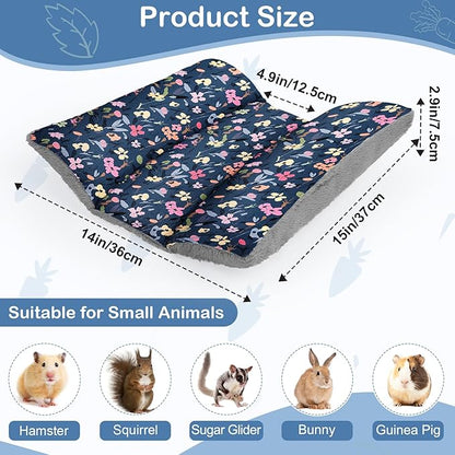 Rabbit Bed 15"X14"Thickened and Soft Bunny Bed Washable Cuddle Cushion Plush Mat Double-Sided Plush Small Pet Flop Mat Cotton Pillow for Rabbit