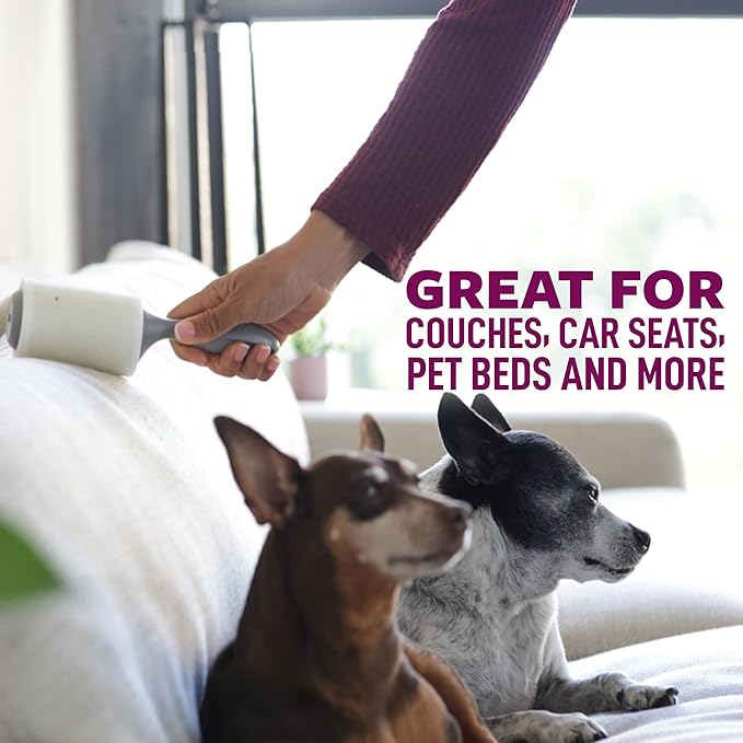 Scotch-Brite Pet Hair Pickup Extra Sticky Lint Roller, Designed for Removing Fur + Fluff on Couches, Clothes, Dog and Cat Beds, & More, 2 Pack, 140 Easy-Tear Adhesive Sheets Total