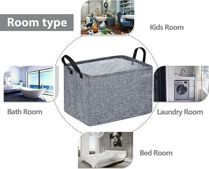 Rec Box Hamper Storage Basket Collapsible Organizer Bin Gift Shelf Baskets for Home and Kitchen Storage