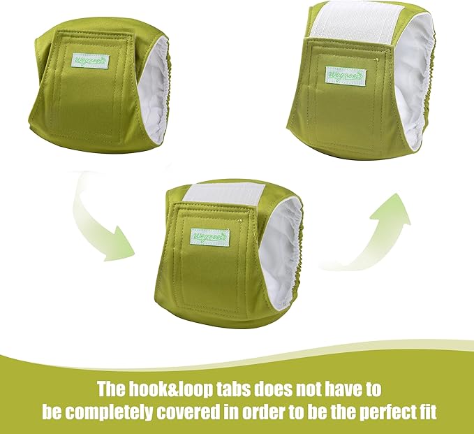 wegreeco Small Dog Diapers Male,Reusable Belly Bands for Male Dogs,Washable Doggie Puppy Male Diapers Wraps,Medium Large Size (5 Pack Medium, Earth Tone)