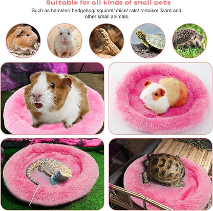 BWOGUE Hamster Bed,Round Velvet Warm Sleep Mat Pad for Hamster/Hedgehog/Squirrel/Guinea Pig/Rats and Other Small Animals
