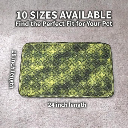 Dog Pee Pads Training Pads Upgrade Triple Thickness All-Purpose Super Absorbent & Leak-Proof, Quick Dry and Leak-Proof and Odor Control (Green/Multi, 18" x24" x2PCS)