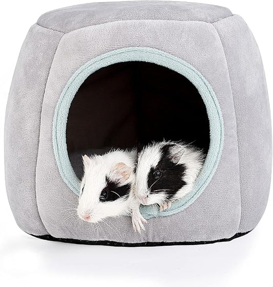 Guinea Pig Hideout - Guinea Pig Bed, Bunny Hideout, Rabbit Bed, Ideal Bed for Small Pets, Gray