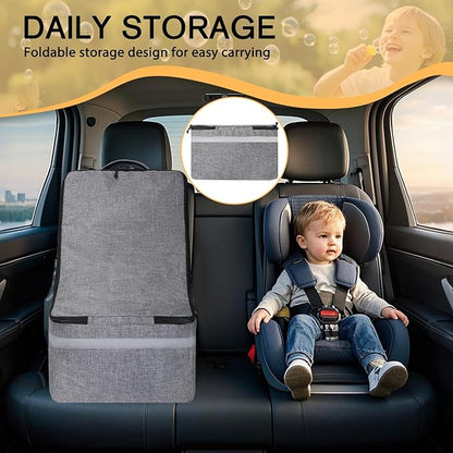 LARIPOP Car Seat Travel Bag for Airplane Gate Check Approved, Padded Backpack with Adjustable Straps, Reflective Strips & Protective Feet for Infant Convertible Booster Seats, Grey
