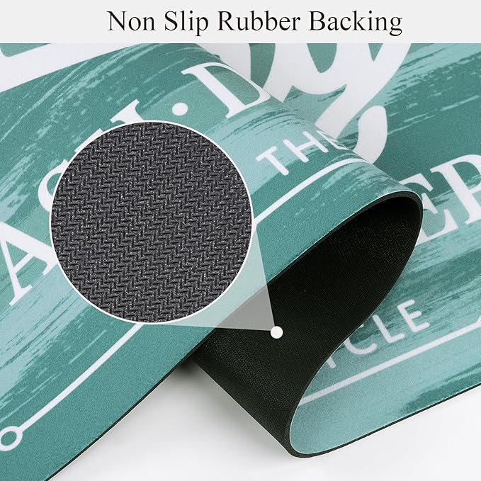 Pauwer Laundry Room Rug Runner 20"x60" Waterproof Rubber Laundry Mat Non Slip Kitchen Mats for Floor Washable Floor Mat Runner Rug for Farmhouse Mudroom Washroom Bathroom Decor