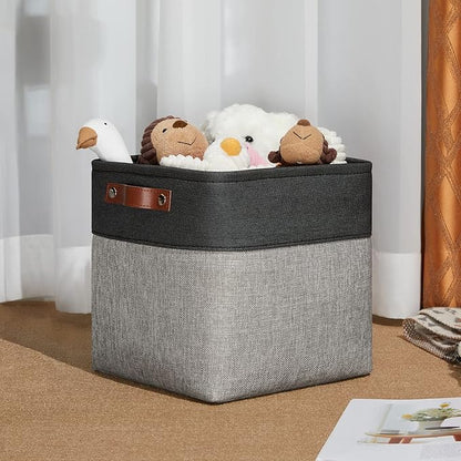 DULLEMELO 11x11 Cube Storage Bins for Cube organizer, Foldable Cube Storage Bins Baskets for Organizing Home Office Closet Shelves Toy Nursery,Fabric Cube Baskets Bin for Home organization