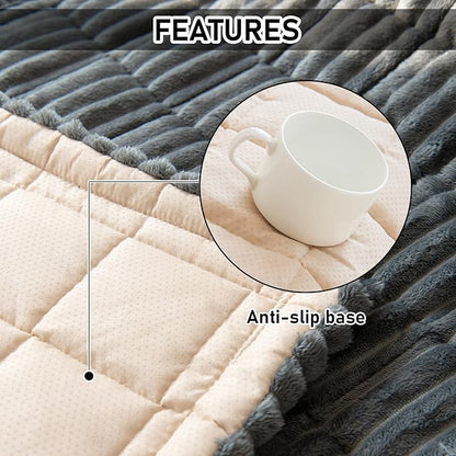LiveGo Pet Couch Cover Dogs Washable Non-Slip Couch Protector Pet Friendly Dog Mat for Couches and Sofas (Dark Gray, 90x160 cm / 35.4x63 in)