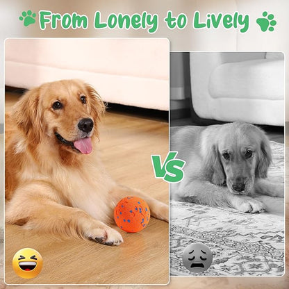 Smart Interactive Dog Toys,Vibrating Dog Ball,Pet Bounce Ball for Dogs (Small & Large),Chew-Proof Shell,Automatic Moving/Bouncing/Rotating, E-TPU Material,Ip68 Waterproof