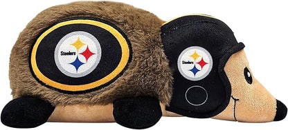 NFL Pittsburgh Steelers Plush Hedgehog Toy for Dogs & Cats, Cool Soft Pet Toy for Fun and Interactive Play, Dog Chew Toy with Squeaker, Licensed Hot Pet Toy
