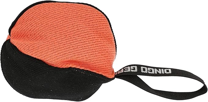 Dingo Gear Dog Tug Ball Ø 16 cm Bite Training IGP K9 Fun Orange S02788