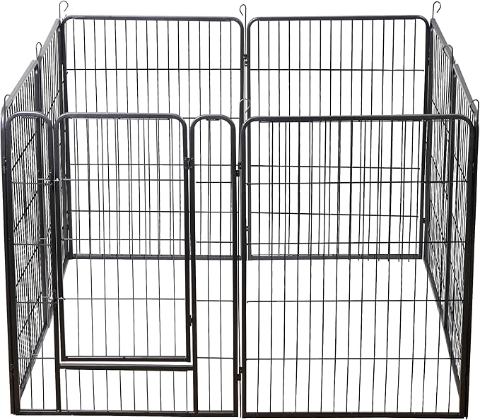 ZENY Dog Playpen 40Inch 8 Panels, Heavy Duty Pet Dog Pen Indoor, Metal Dog Fence with Doors, Foldable Animal Outdoor Exercise Pen for Yard, RV, Camping