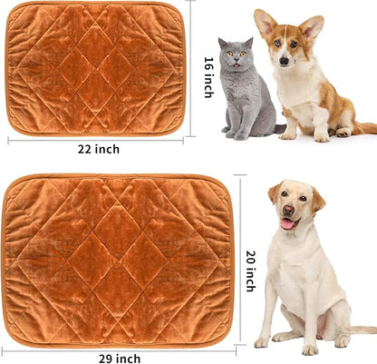 NAMOTEK Self-Warming Cat Bed Indoor/Outdoor Super Soft Self Heating Pet Mat Washable Thermal Pad for Cat & Dog 21x16 inch