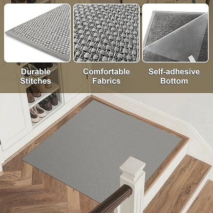 Stair Treads for Wooden Steps, Non-Slip Stair Runner Indoor Outdoor Stair Tread Mats Covers Pads, 31" x 31"Matching Staircase Step Runner for Elders, Kids and Dogs (31" x 31")