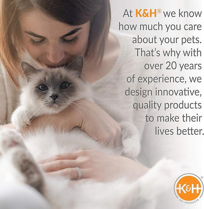 K&H Pet Products Extreme Weather Kitty Pad / Small Lectro-Kennel Outdoor Heated Pad Replacement Cover, Zipper Closure, Soft & Breathable - 18.5 X 12.5in Gray Fleece (Heated Pads Sold Separately)