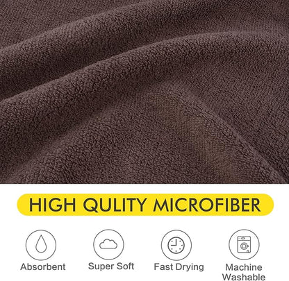 KinHwa Dog Towel Super Absorbent Pet Bath Towel Microfiber Dog Drying Towel for Small, Medium, Large Dogs and Cats 30inch x 50inch Brown