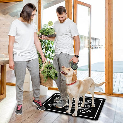 Custom Doormat with Family Name - Personalized Entryway Door Mat Front Door Mat for Outdoor Decor Entrance Mat Housewarming Gift with Anti-Slip Backing