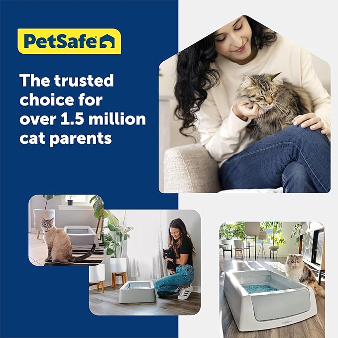 PetSafe ScoopFree Premium Crystal Cat Litter - Outperforms Clay Litter - Refill Packs - Reusable Tray Compatible - Lavender Scent - 4.3 lb Bags - 2 Pack