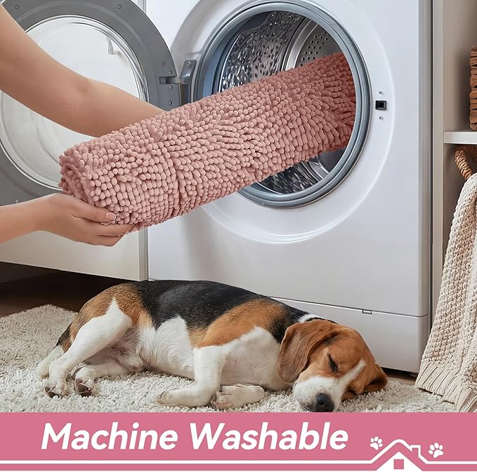 Bcoimo Super Absorbent Dog Door Mat, 36"*24" Anti Slip Mat for Muddy Paws, Pet Rugs for Dirty Paws Washable That Absorbs Moisture and Dirt, for Dog Cage and Pet Resting Carpet