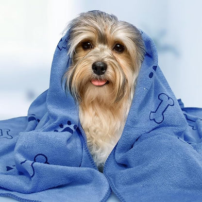 Dog Towels for Drying Dogs Bulk 20 x 40 Inch Quick Drying Pet Bath Towels Colorful Pet Grooming Towel Absorbent Microfiber Towel for Small Medium Large Dog Puppy Cat (Blue, 30)