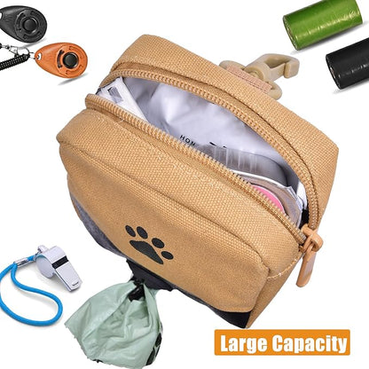 Dog Waste Bag Dispenser Pet Poop Bags Holder for Doggie Waste Bags Dispensers Soft Fabric Zipper Small Doggy Puppy Pouch for Leash Accessory Attachment with Carrier,No-KaqiXFB