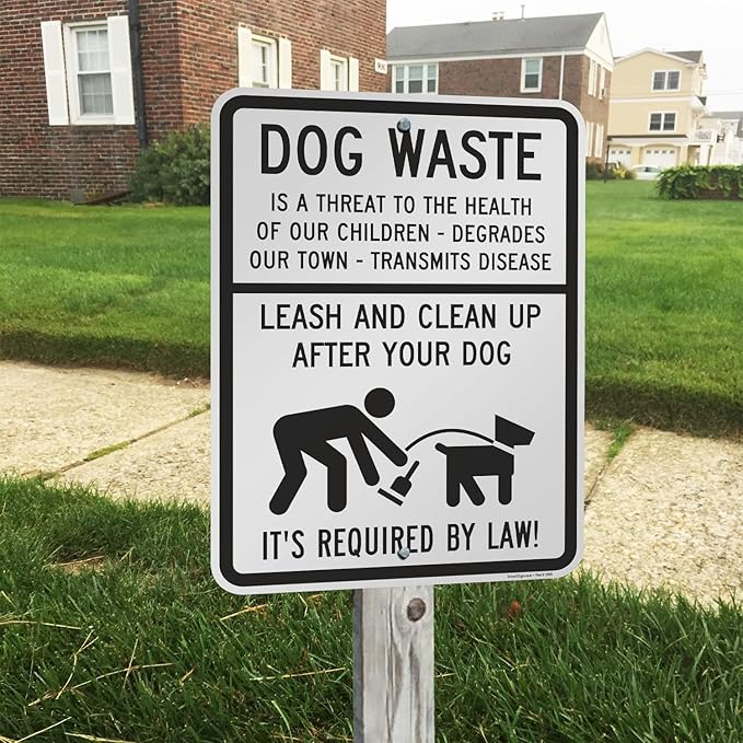SmartSign Dog Waste Sign - 24 x 18 inch, Laminated Rustproof Aluminum, Made in USA